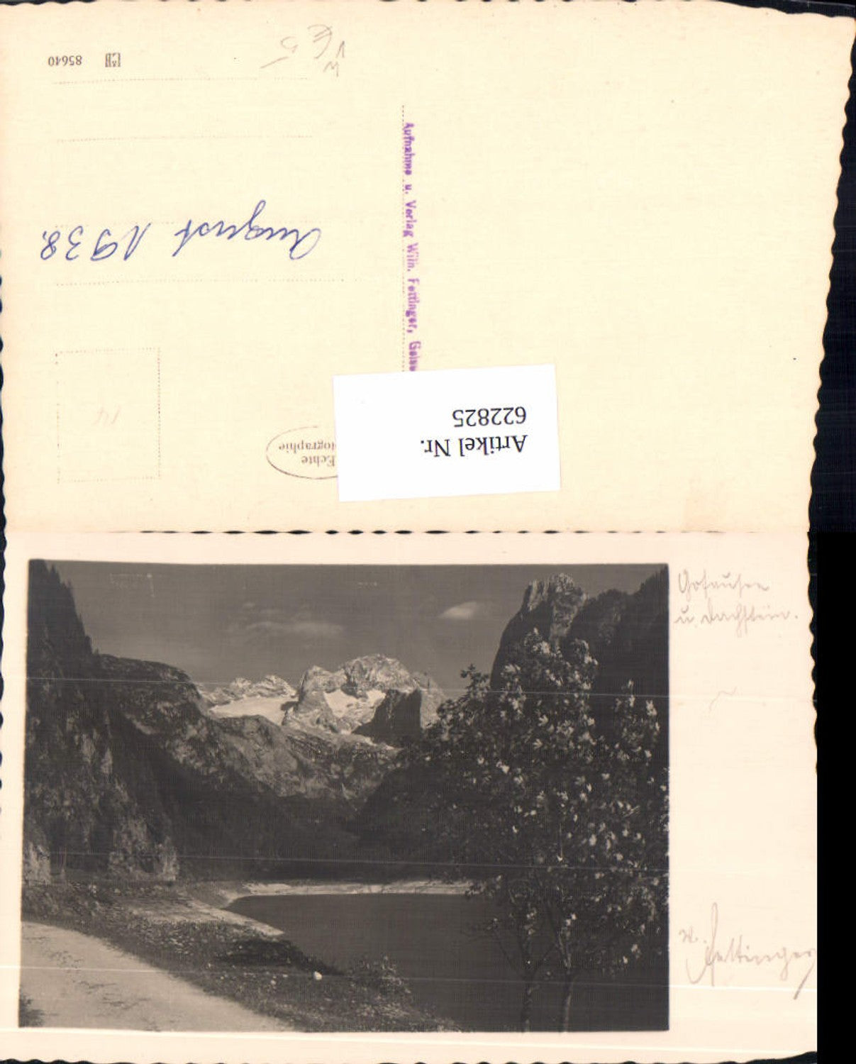 622825,Foto Ak Gosausee m. Dachstein Gosau pub Wilh. Fettinger