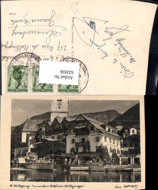 622836,St. Wolfgang im Salzkammergut Weißes Rössl Schiff Dampfer Gastberger 166a