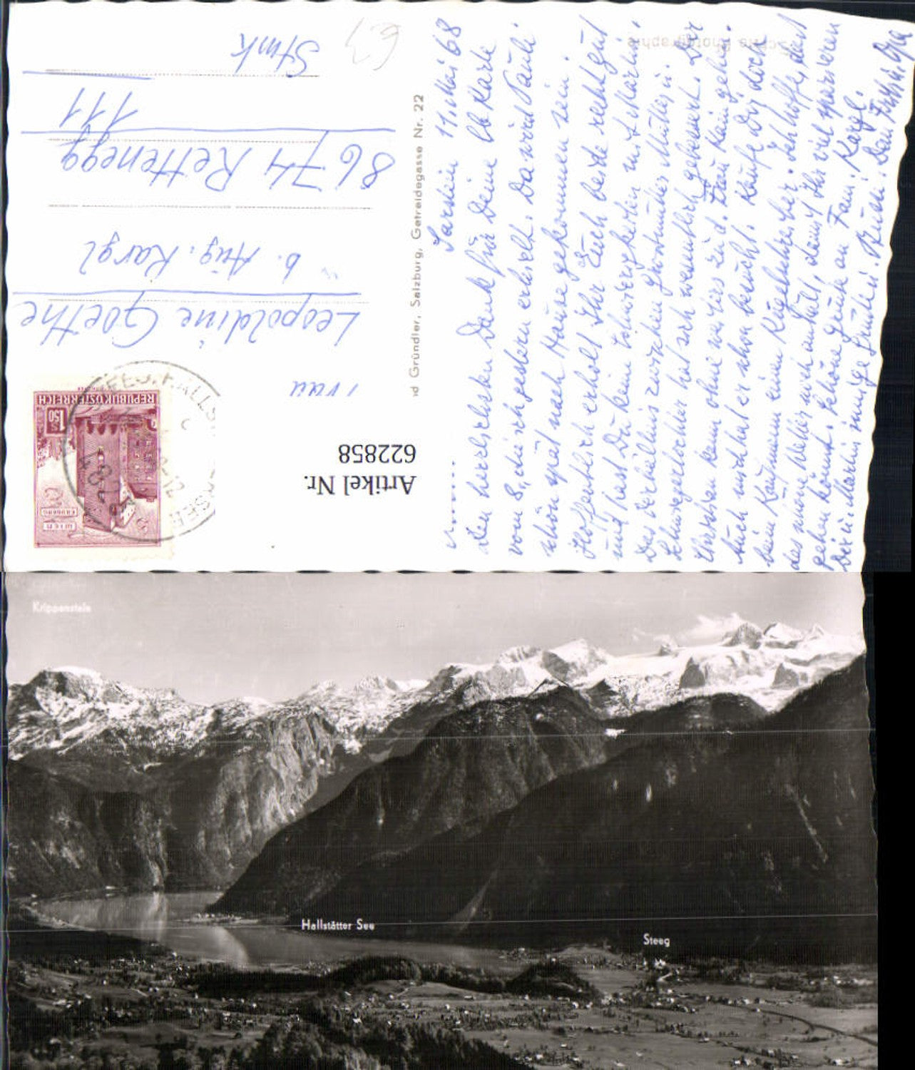 622858,Foto Ak Bad Goisern Hohen Dachstein gesehen v. Sessellift Bergstation