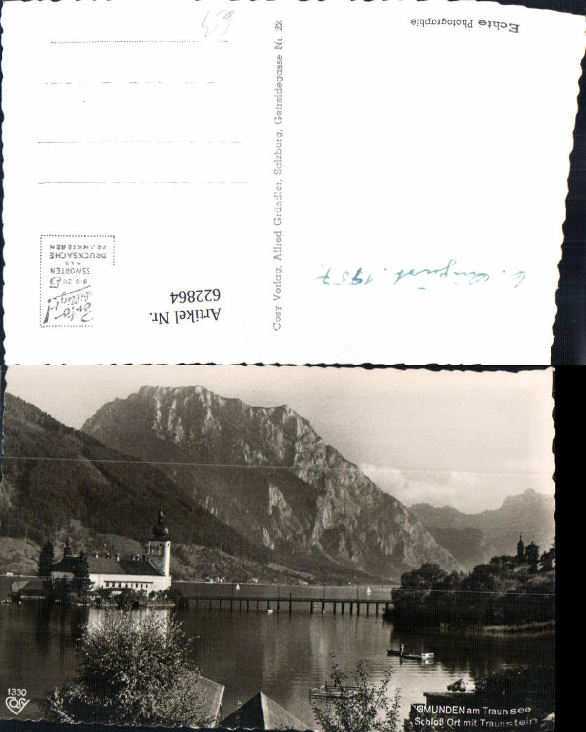 622864,Foto Ak Gmunden a. Traunsee Schloss Ort m. Traunstein pub Cosy 1330