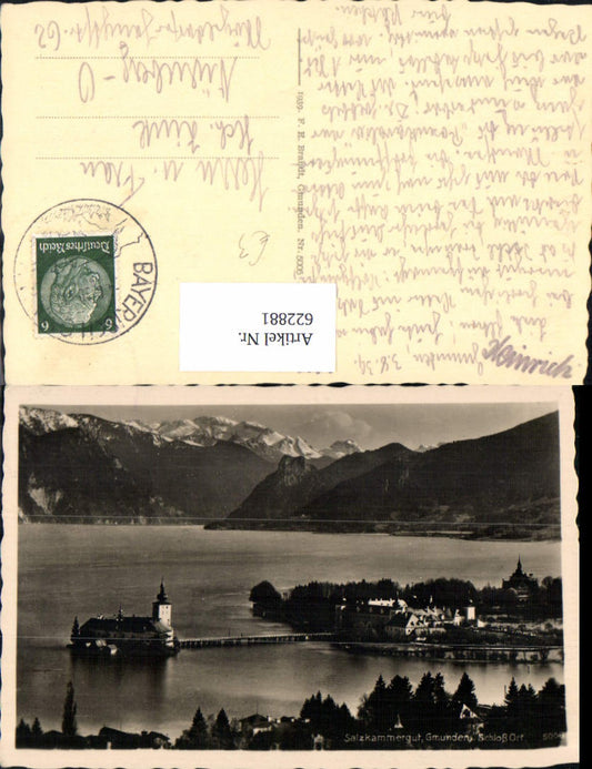 622881,Foto Ak Salzkammergut Gmunden Schloss Ort