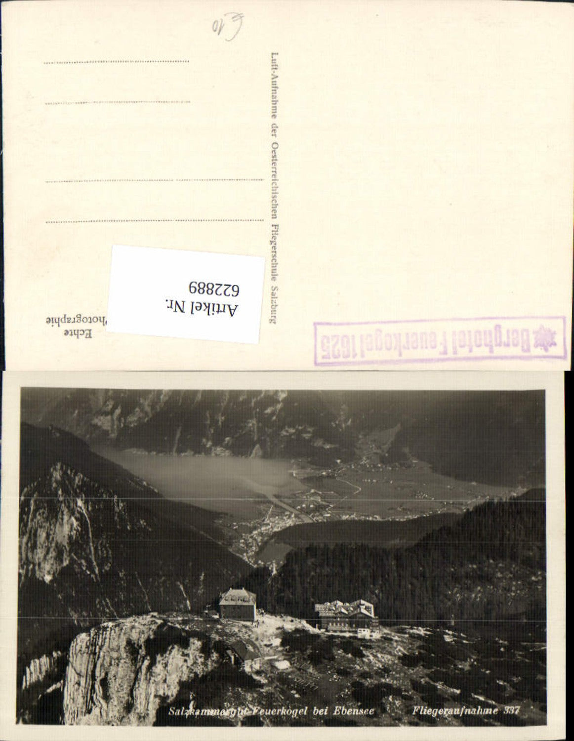 622889,Fliegeraufnahme Salzkammergut Feuerkogel b. Ebensee