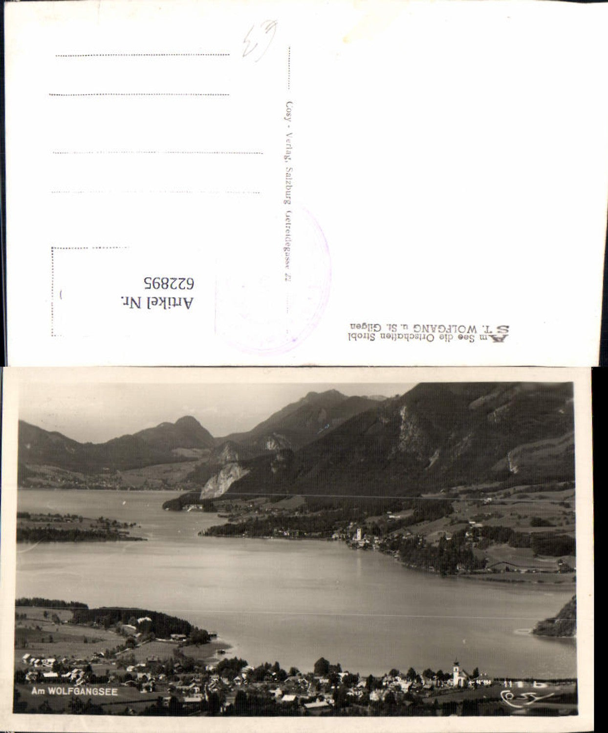 622895,Foto Ak Am Wolfgangsee St Wolfgang i. Salzkammergut Strobl u. St Gilgen pub Cosy 111b