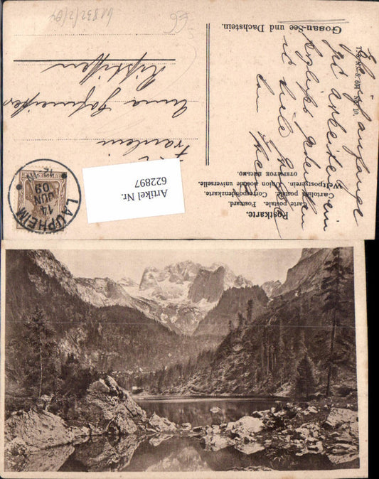 622897,Gosausee u. Dachstein Gosau Gosautal Stempel Laupheim