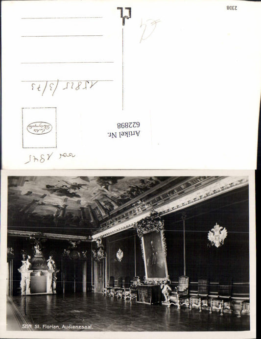 622898,Foto Ak Stift St Florian Audienzsaal