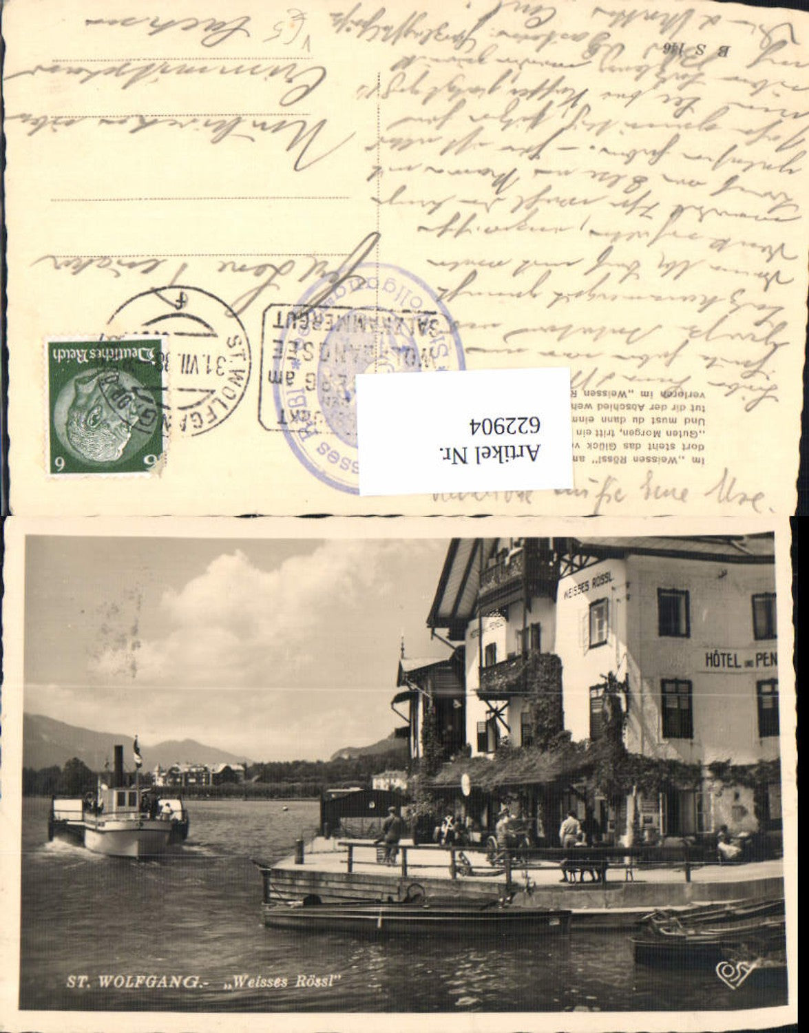 622904,St Wolfgang i. Salzkammergut Weißes Rössl Schiff Dampfer pub Cosy BS 146