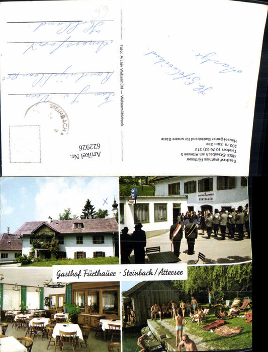 622926,Mehrbild Ak Steinbach a. Attersee Gasthof Fürthauer