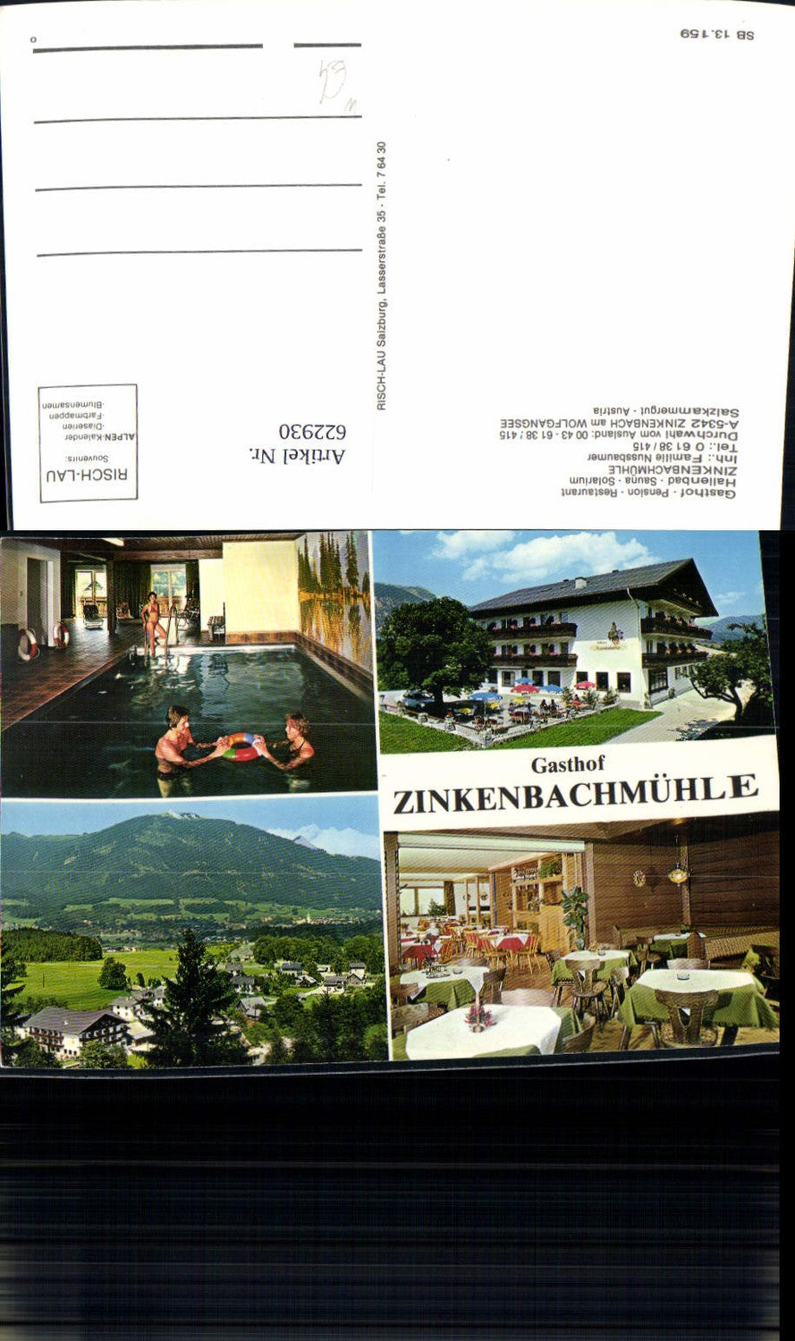 622930,Mehrbild Ak Sankt Gilgen Zinkenbach a. Wolfgangsee Gasthof Pension Zinkenbachmühle