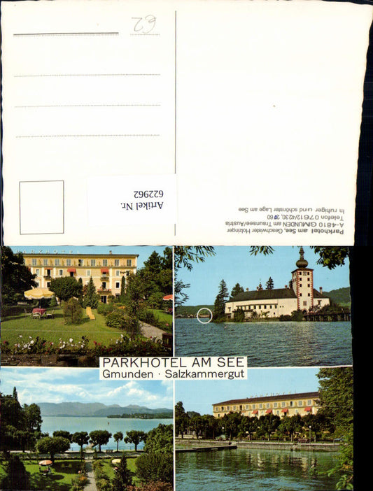 622962,Mehrbild Ak Gmunden a. Traunsee Parkhotel a. See
