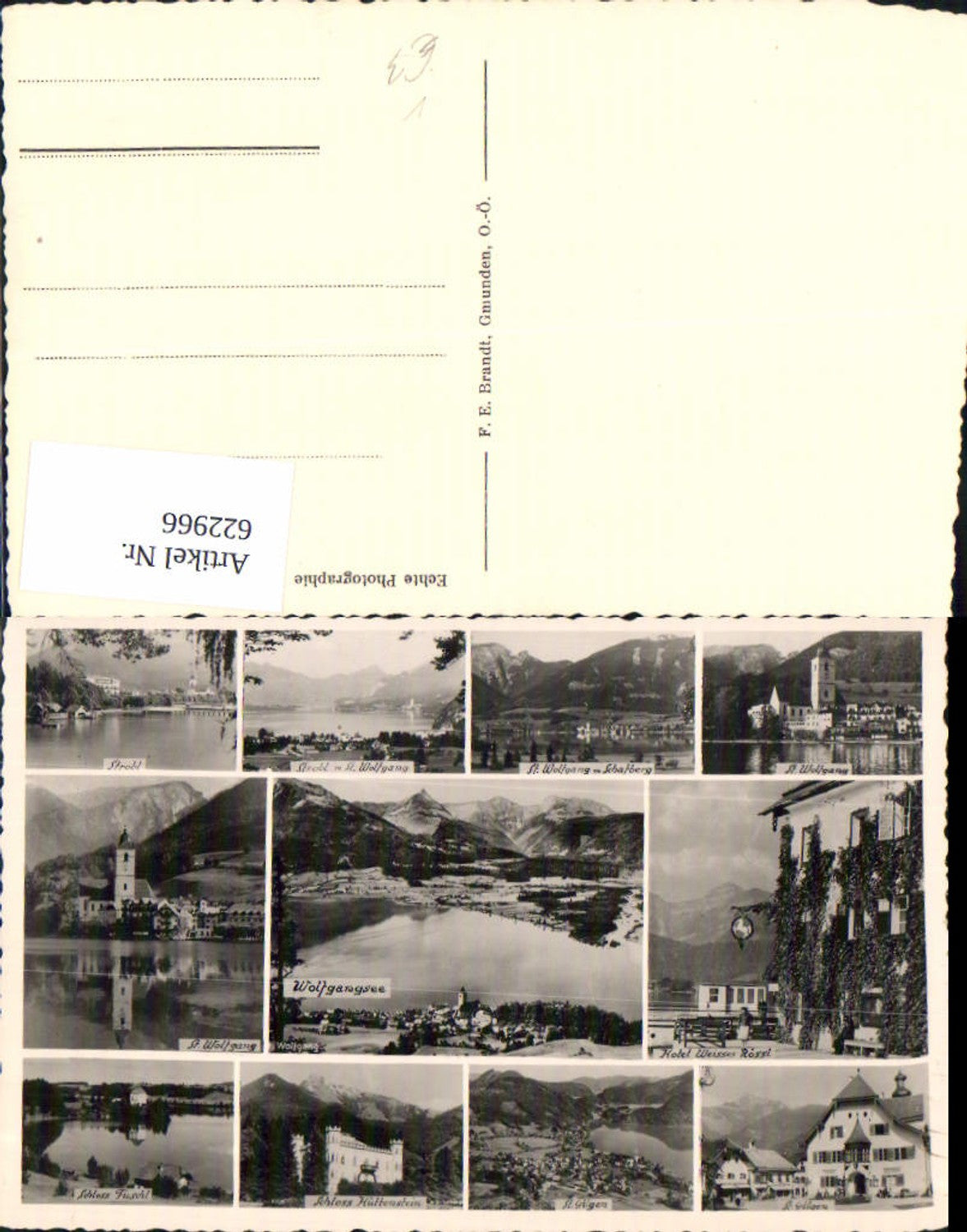 622966,Mehrbild Ak St Wolfgang i. Salzkammergut Weißes Rössl Schafberg pub F. E. Brandt