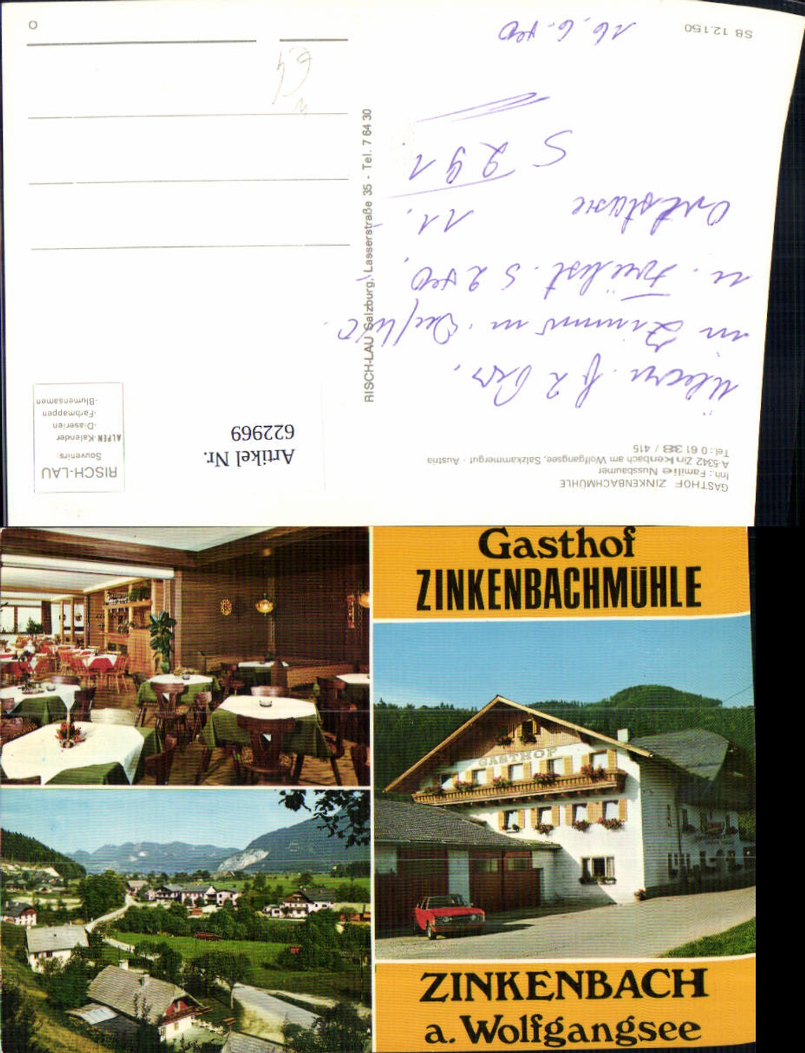 622969,Mehrbild Ak Sankt Gilgen Zinkenbach a. Wolfgangsee Gasthof Zinkenbachmühle