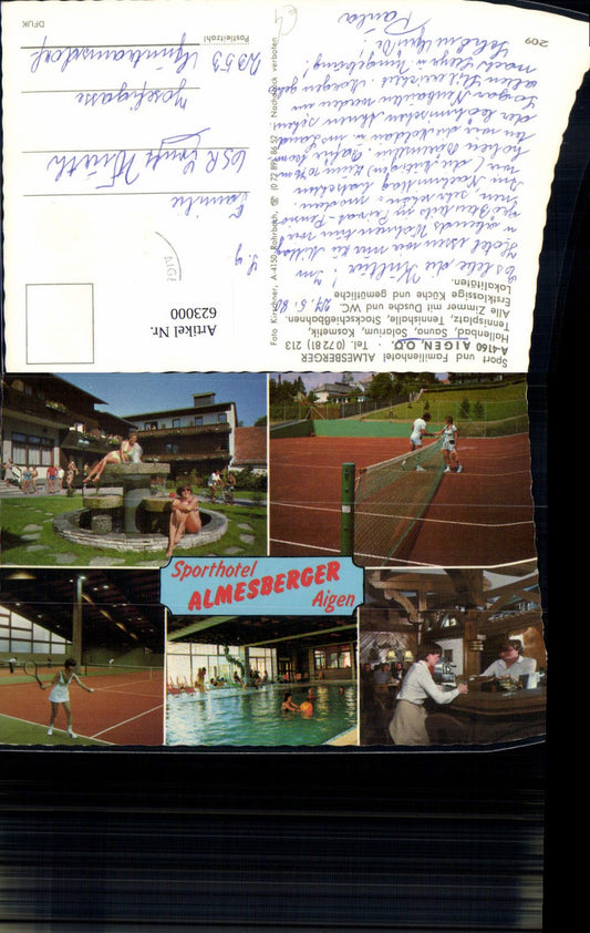 623000,Mehrbild Ak Aigen-Schlägl Sport u. Familiehotel Almesberger Tennis