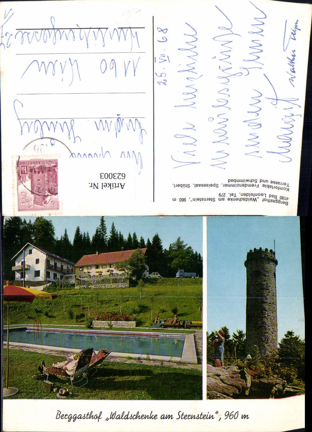 623003,Mehrbild Ak Bad Leonfelden Berggasthof Waldschenke a. Sternstein Aussichtsturm Turm