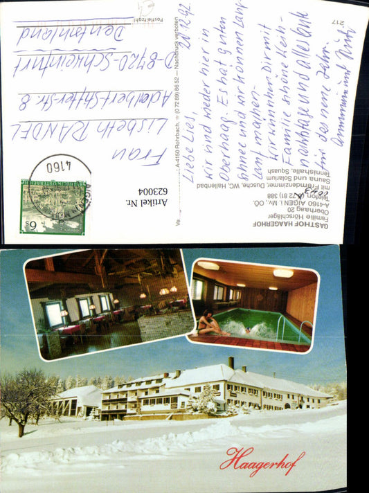 623004,Mehrbild Ak Aigen im Mühlkreis Gasthof Haagerhof