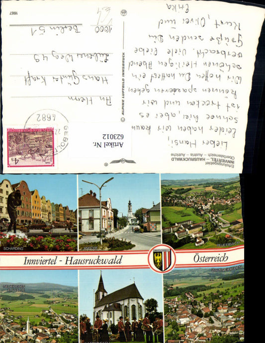 623012,Mehrbild Ak Innviertel Hausruckwald Schärding Natternbach Peuerbach pub Alpine Luftbild 1667