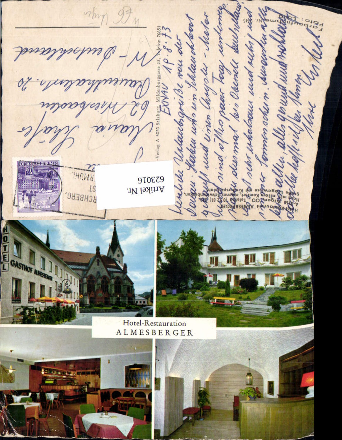 623016,Mehrbild Ak Aigen im Mühlkreis Hotel Restaurant Almesberger