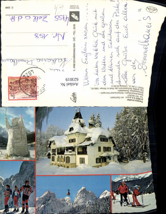 623019,Mehrbild Ak Gosau a. Dachstein Pension Koller Wintersport Ski