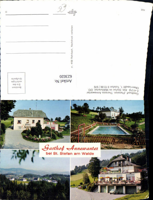 623020,Mehrbild Ak Sankt Stefan am Walde St Stefan i. Mühlviertel Gasthof Pension Annewanter