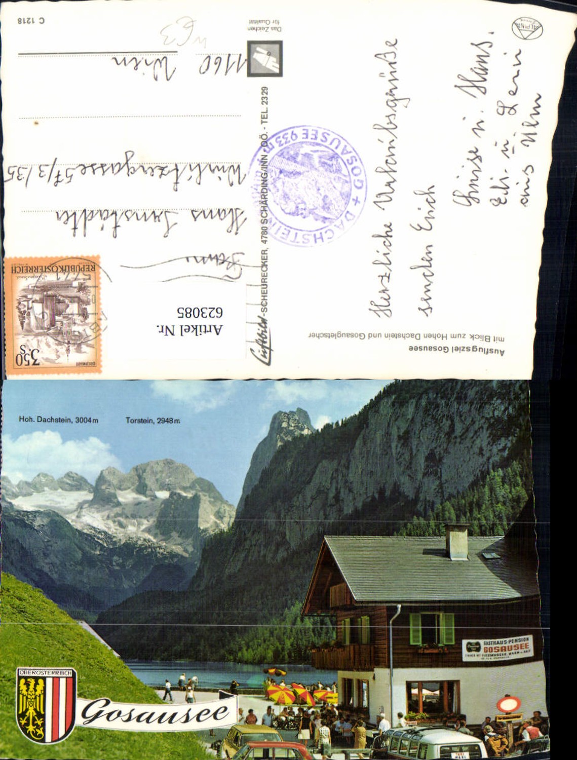 623085,Gosausee m. Blick z. Hohen Dachstein Gosaugletscher Gosau