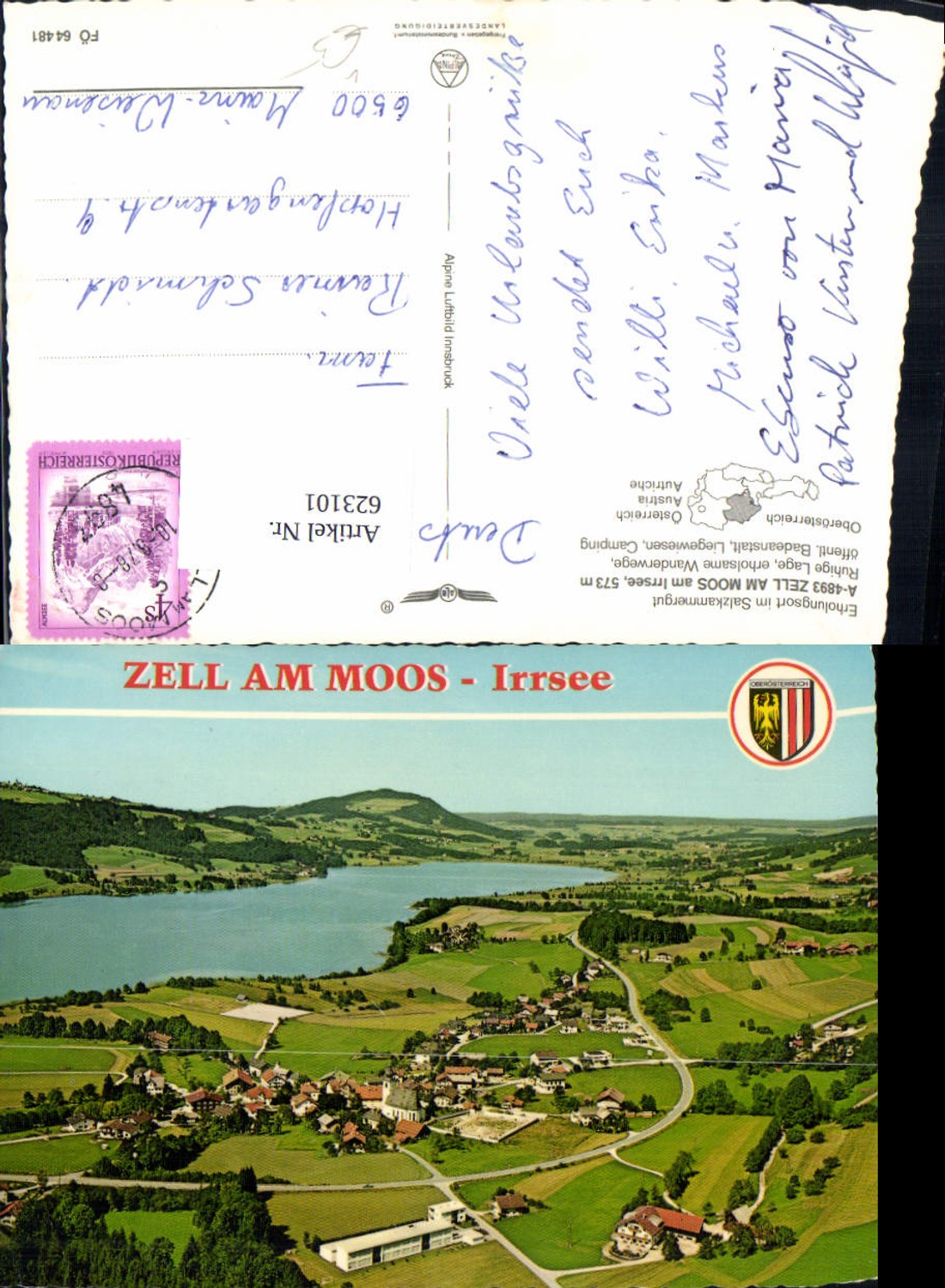 623101,Zell a. Moos a. Irrsee pub Alpine Luftbild FÖ 64481