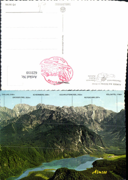 623110,Almsee b. Grünau Almtal pub Alpine Luftbild FÖ 59795