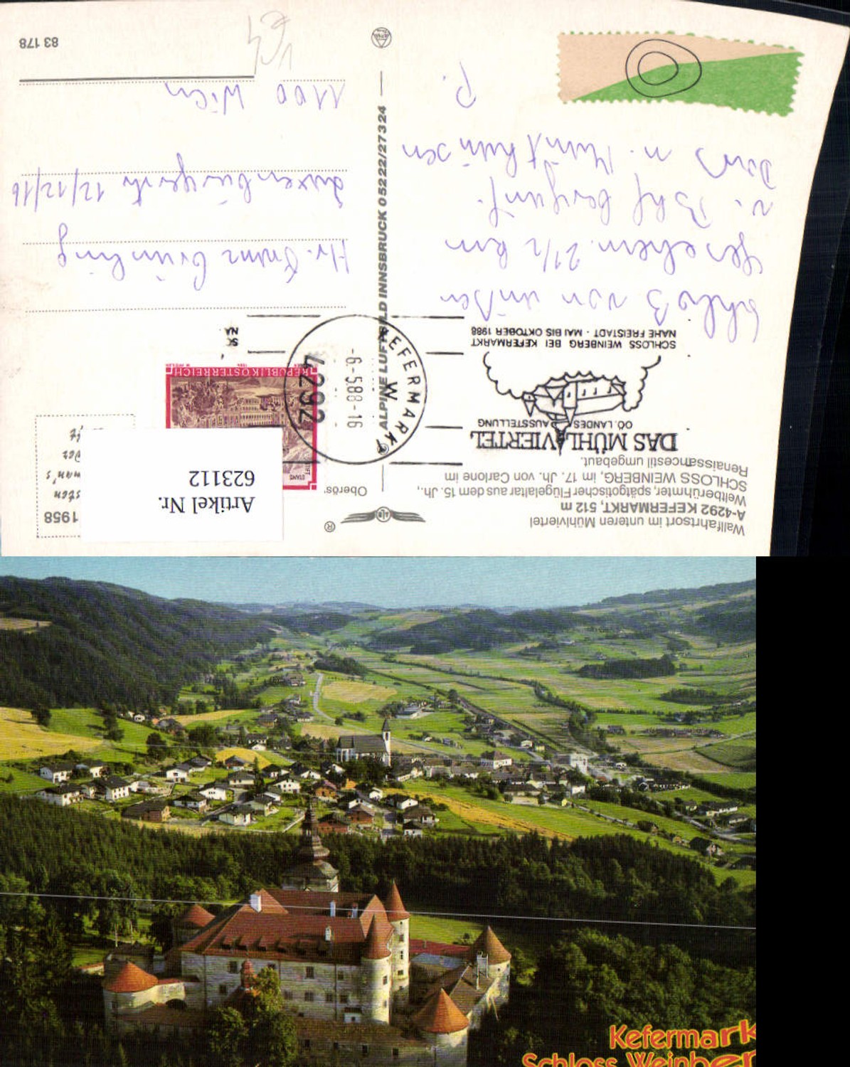 623112,Kefermarkt m. Schloss Weinberg pub Alpine Luftbild 83178