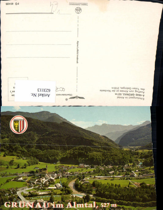 623113,Grünau Almtal pub Alpine Luftbild FÖ 63425