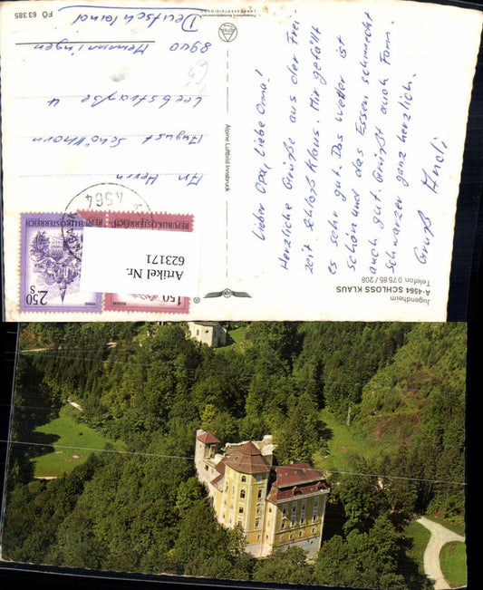 623171,Schloss Klaus Jugendheim Klaus an der Pyhrnbahn pub Alpine Luftbild FÖ 63385