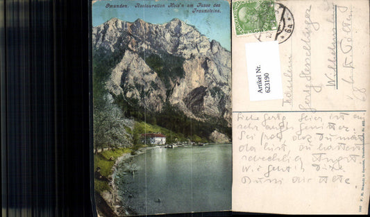 623190,Gmunden Restauration Hoisn a. Fusse d. Traunsteins pub F. E. Brandt 402