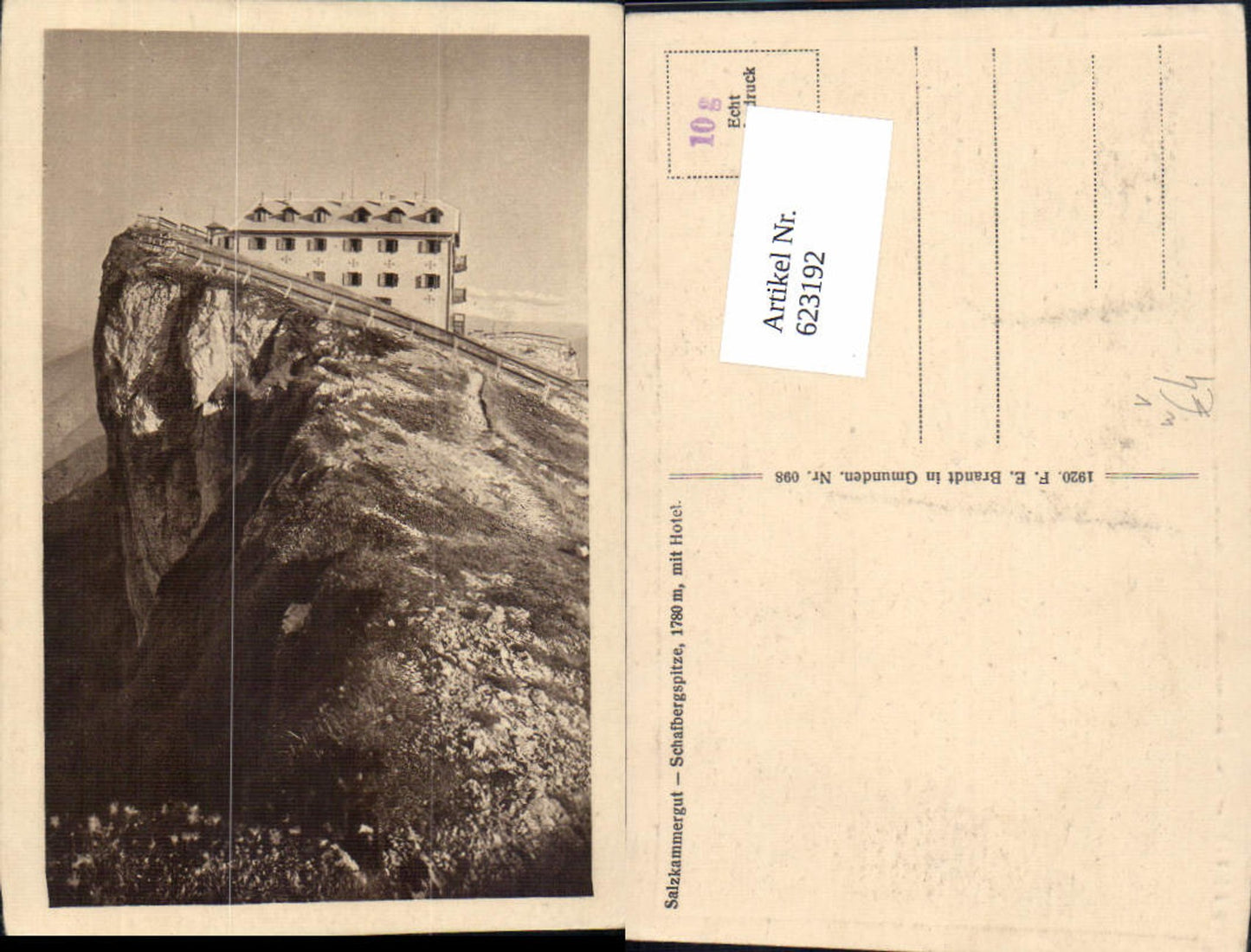 623192,Schafbergspitze Schafberg b. St Wolfgang i. Salzkammergut pub F. E. Brandt 098