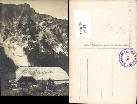 623193,Foto Ak Mayralm m. Traunstein Mair Alm Gmunden pub Erich Bährendt