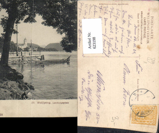623198,St Wolfgang i. Salzkammergut Landungsplatz Boot pub Würthle Sohn 4024
