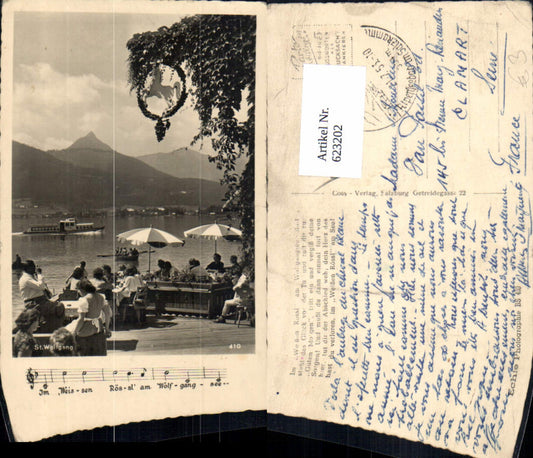 623202,Foto Ak St Wolfgang i. Salzkammergut Weißen Rössl Liedzeile Notenzeile