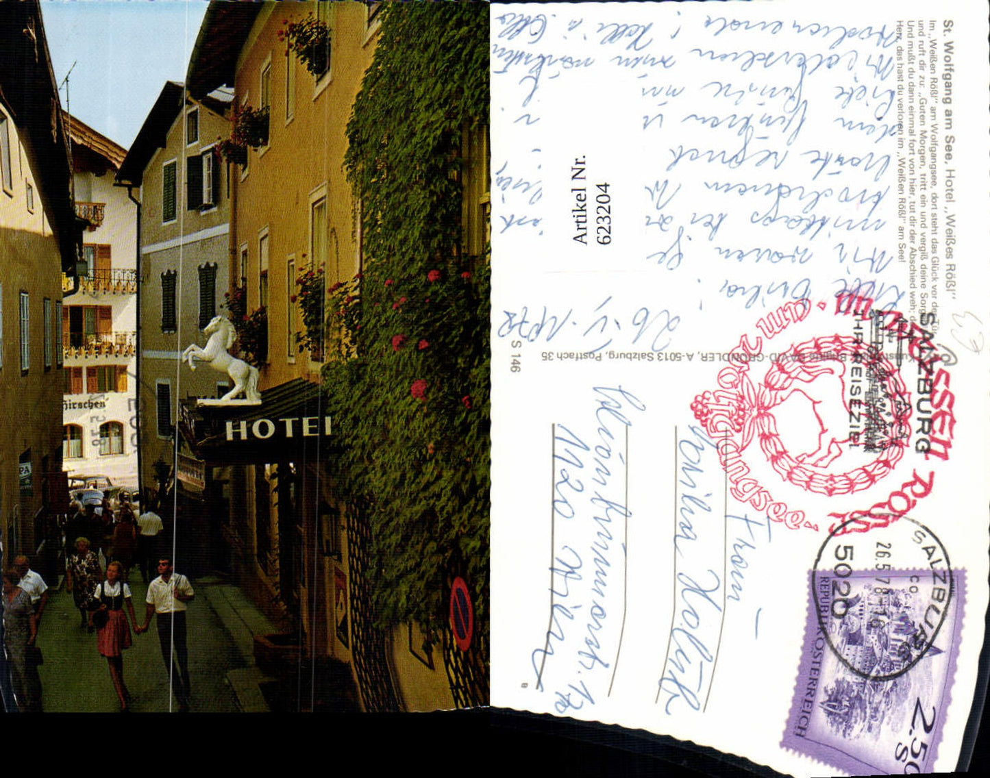 623204,St Wolfgang i. Salzkammergut Hotel Weißes Rössl Ansicht Eingang Gasse