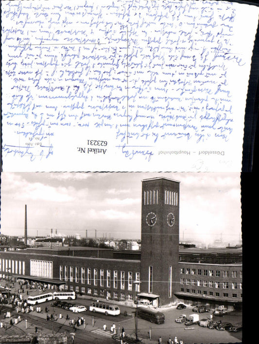 623231,Foto Ak Düsseldorf Hauptbahnhof Bahnhof Bus Autobus Auto