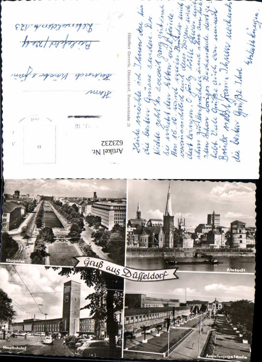 623232,Mehrbild Ak Düsseldorf Königsallee Hauptbahnhof Altstadt Ausstellungsgelände VW Käfer