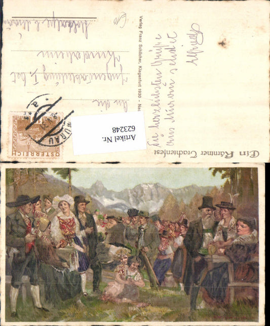 623248,Künstler AK Albert Zahlbruckner Kärntner Trachtenfest Trachten Tracht Weissensee