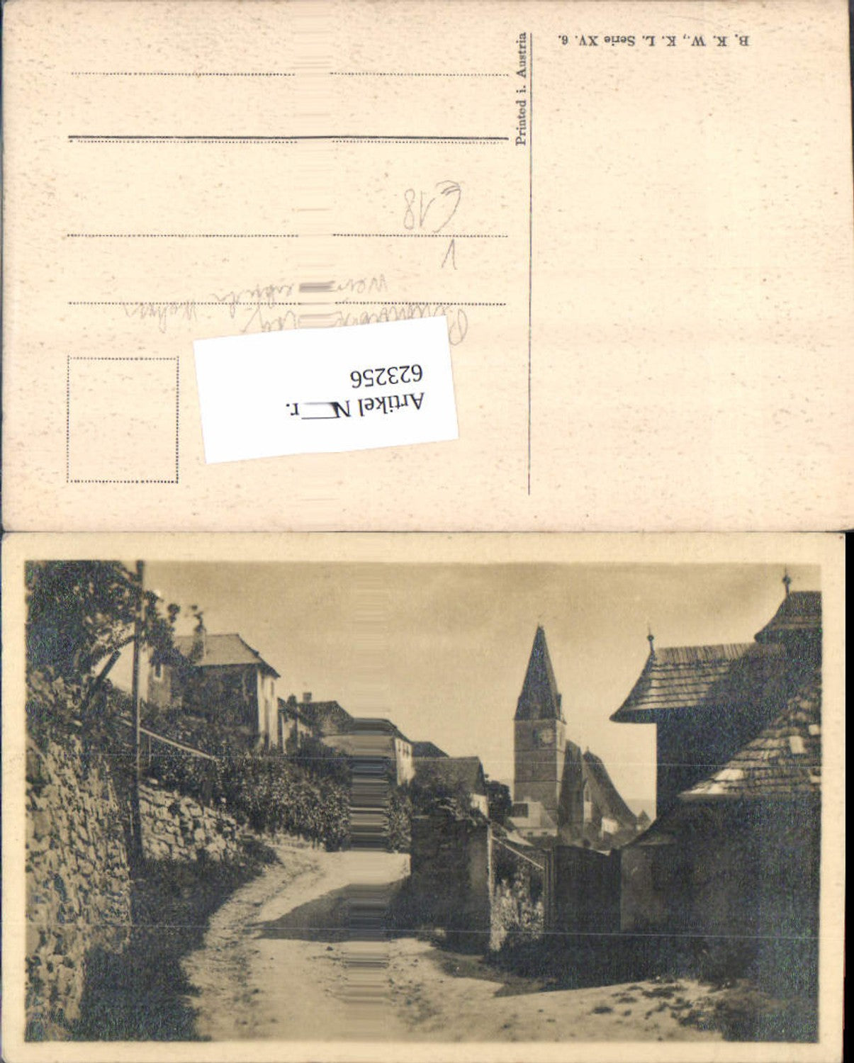 623256,Weißenkirchen in der Wachau Studie im Ort pub B.K.W.I. K.L. Serie XV 6.