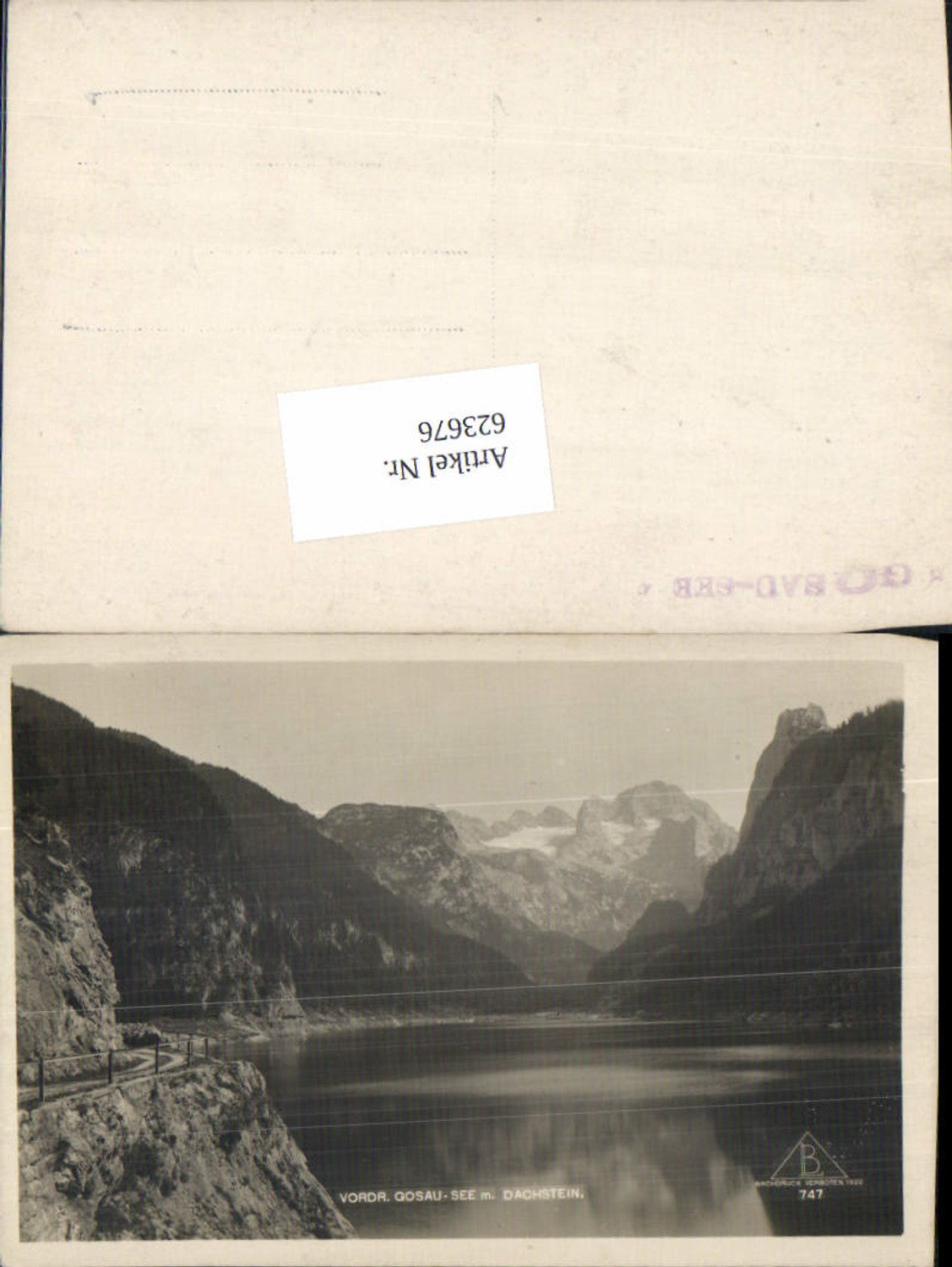 623676,Vorderer Gosausee Gosau m. Dachstein