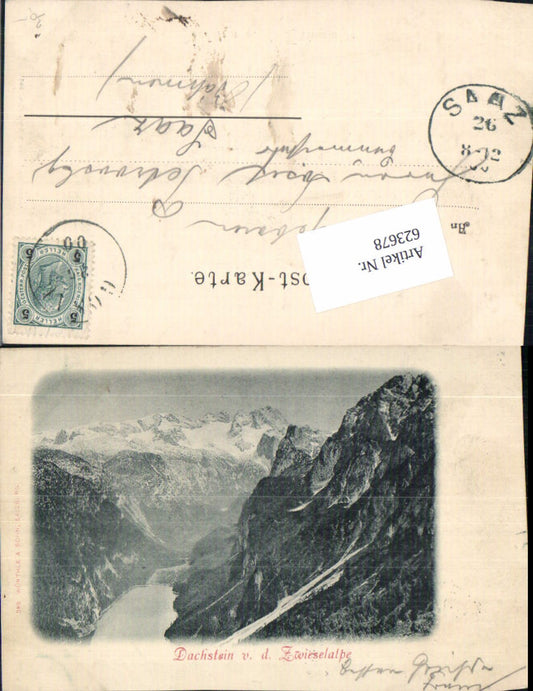 623678,Dachstein v.d. Zwieselalpe bei Gosau Hallstatt 1900