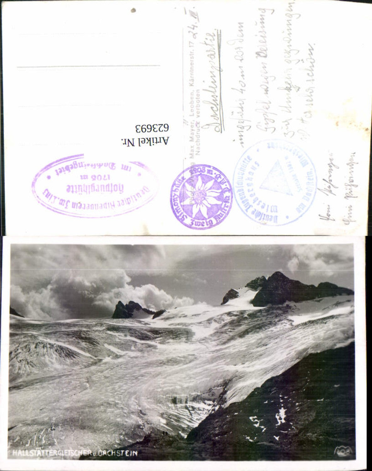 623693,Hallstatt Hallstätter Gletscher Dachstein Hüttenstempel Wiesberghaus Hofpürglhütte Simonyhütte
