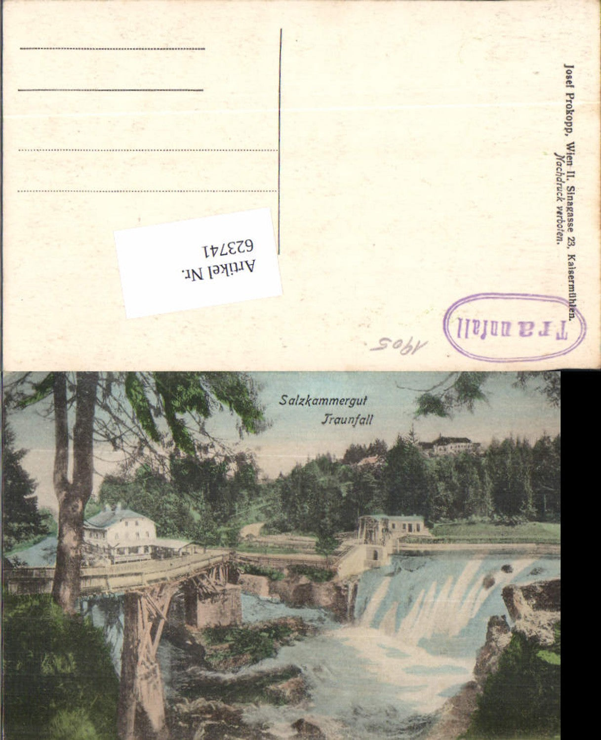 623741,Traunfall bei Roitham Gmunden Salzkammergut pub Josef Prokopp