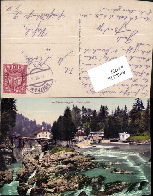 623752,Traunfall bei Roitham Gmunden Salzkammergut pub Brandt 720