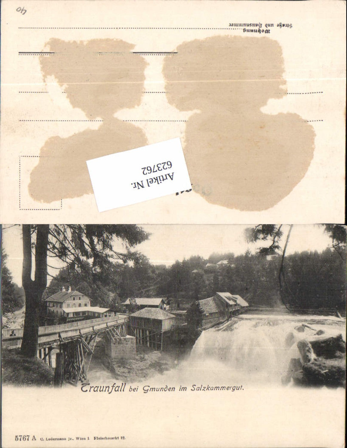 623762,Traunfall bei Roitham Gmunden Salzkammergut pub Ledermann 5767 A