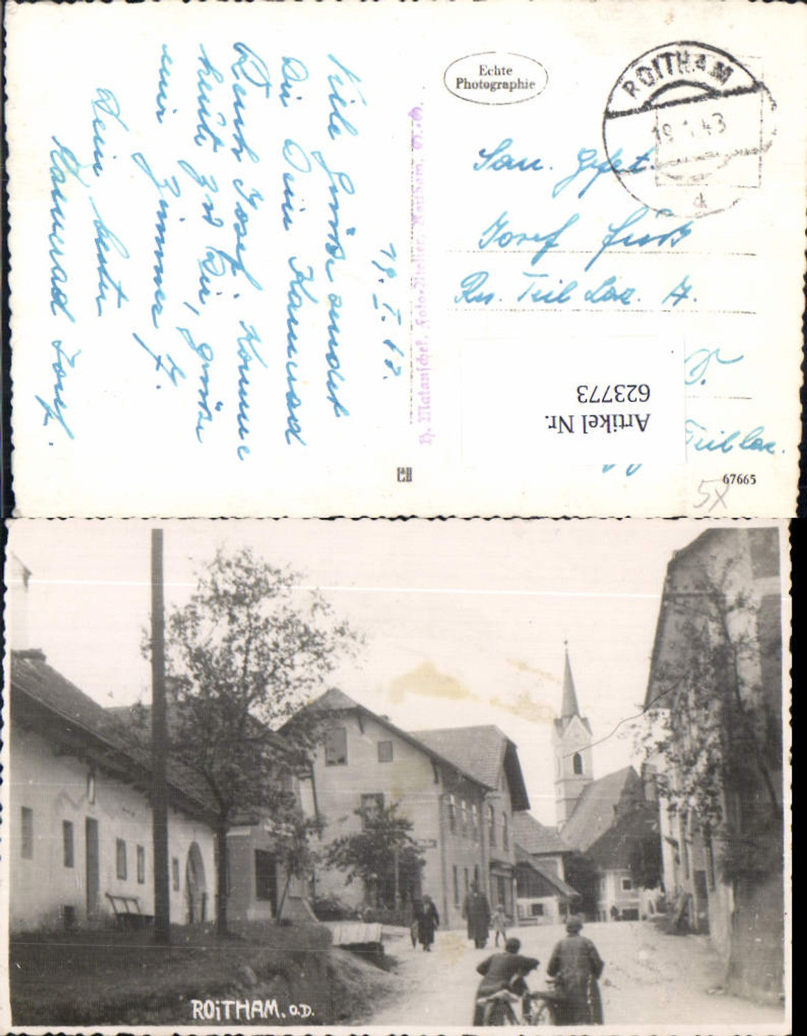 623773,tolle Foto-AK Roitham bei Gmunden Partie im Ort Salzkammergut