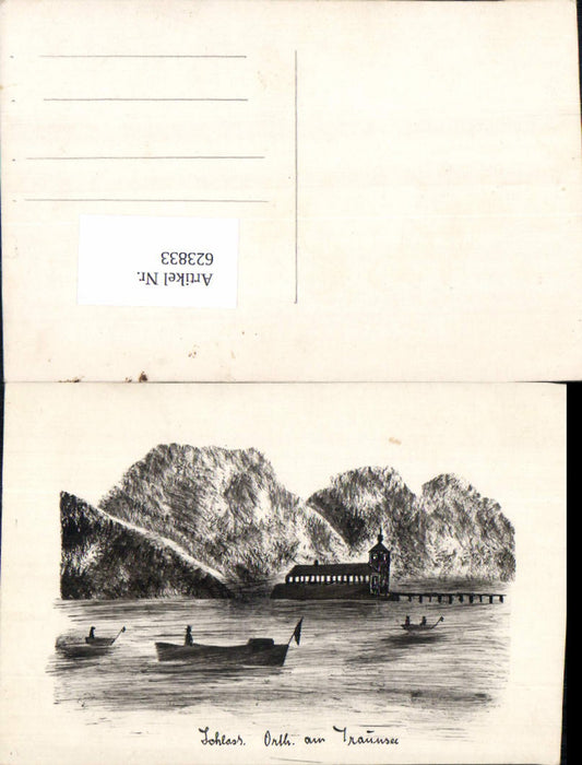 623833,seltene Künstler AK Gmunden am Traunsee Schloss Orth Ort