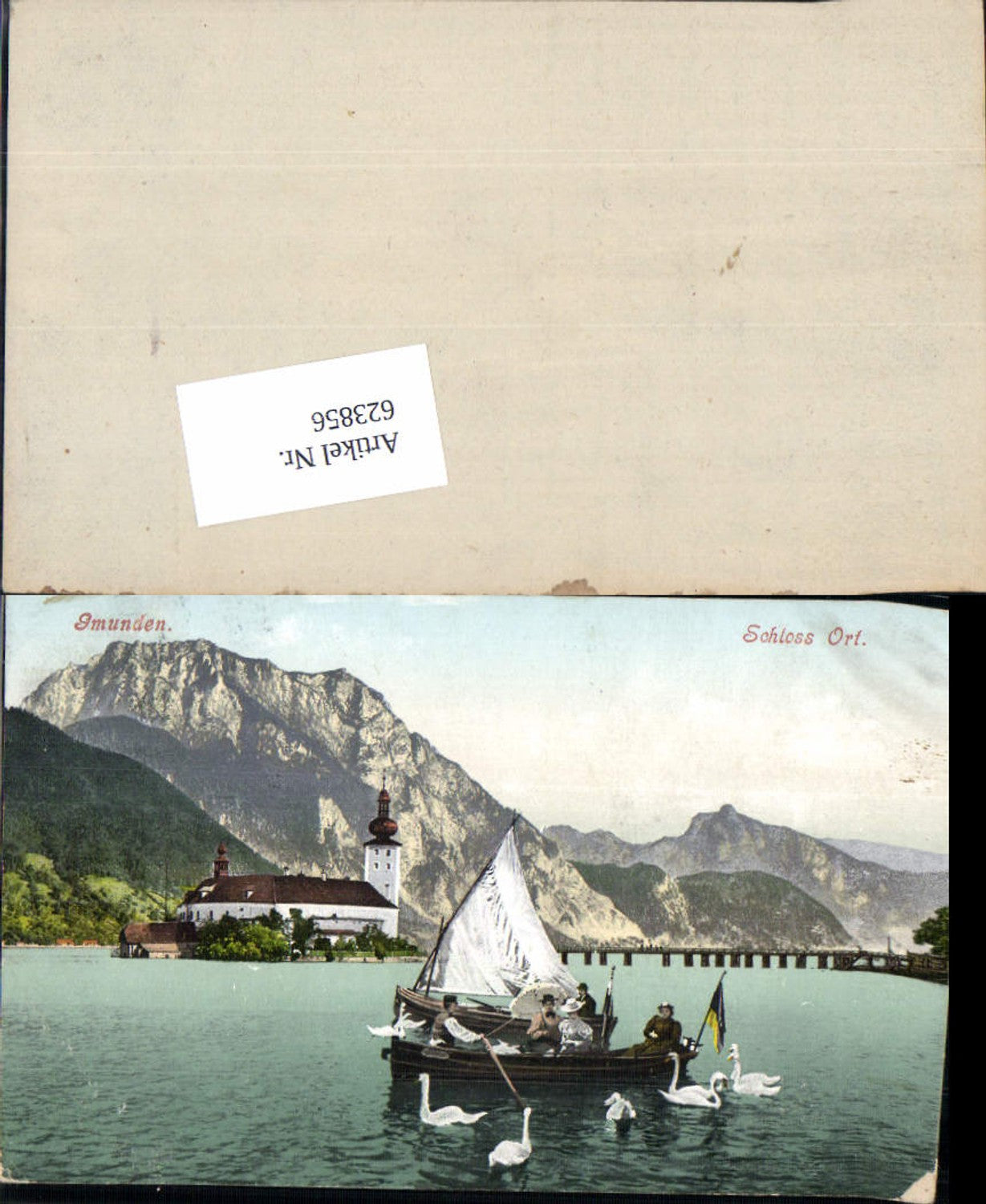 623856,Gmunden am Traunsee Schloss Ort Orth Boot Schwan Schwäne