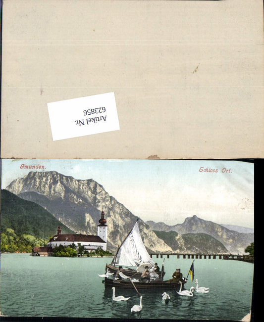 623856,Gmunden am Traunsee Schloss Ort Orth Boot Schwan Schwäne