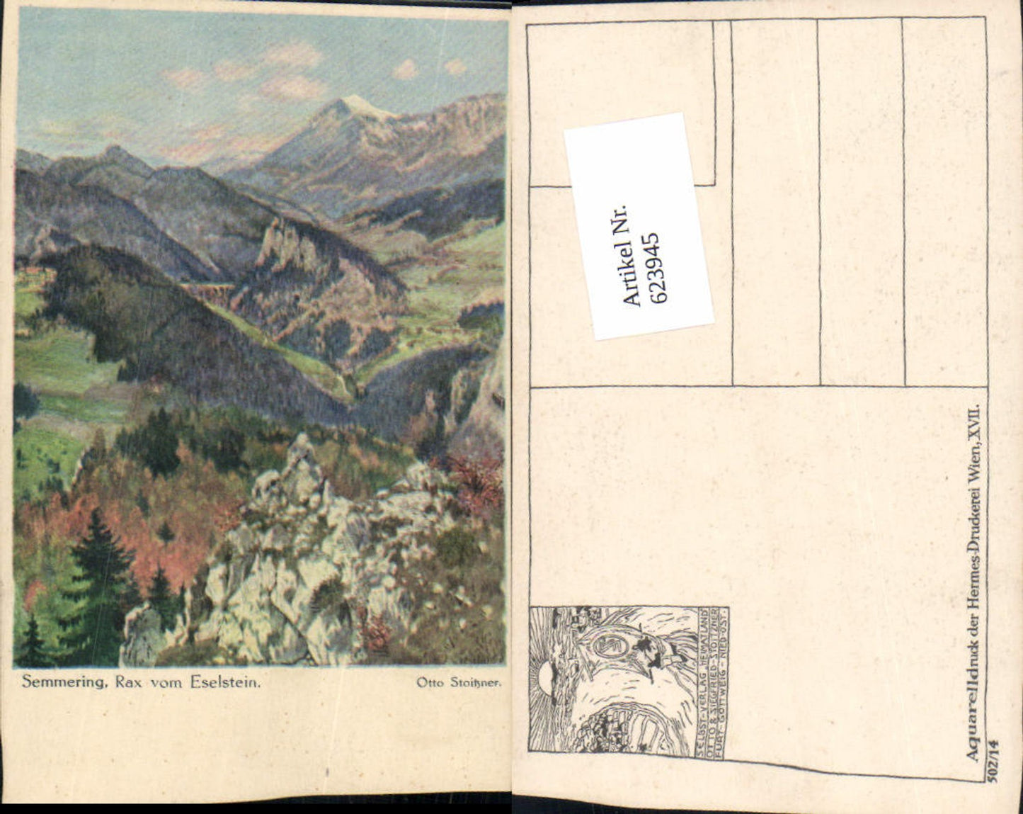 623945,tolle Künstler AK Otto Stoitzner Semmering Rax Eselstein