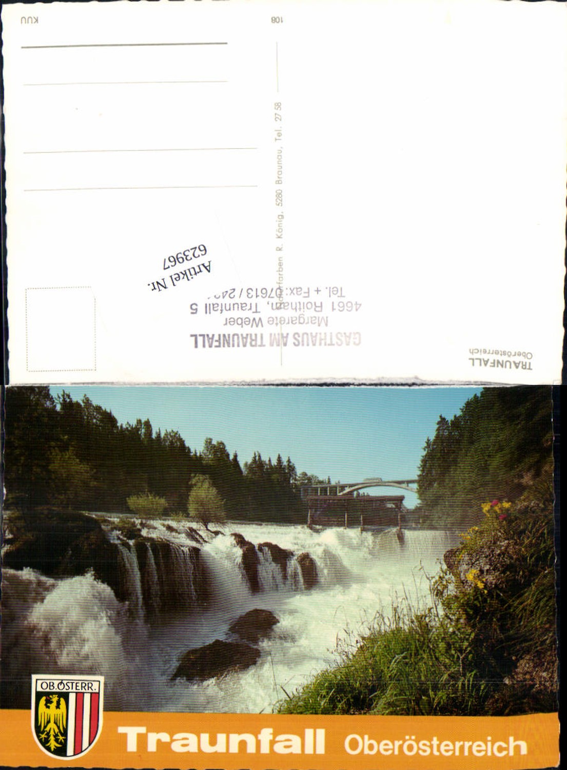 623967,Traunfall Roitham b. Gmunden am Traunsee